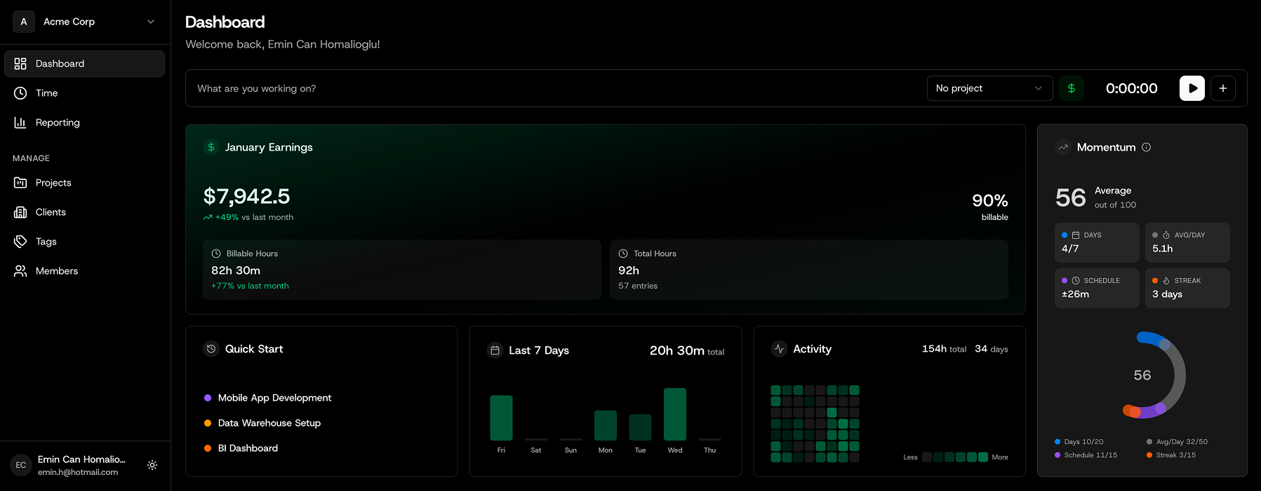 Dashboard Preview