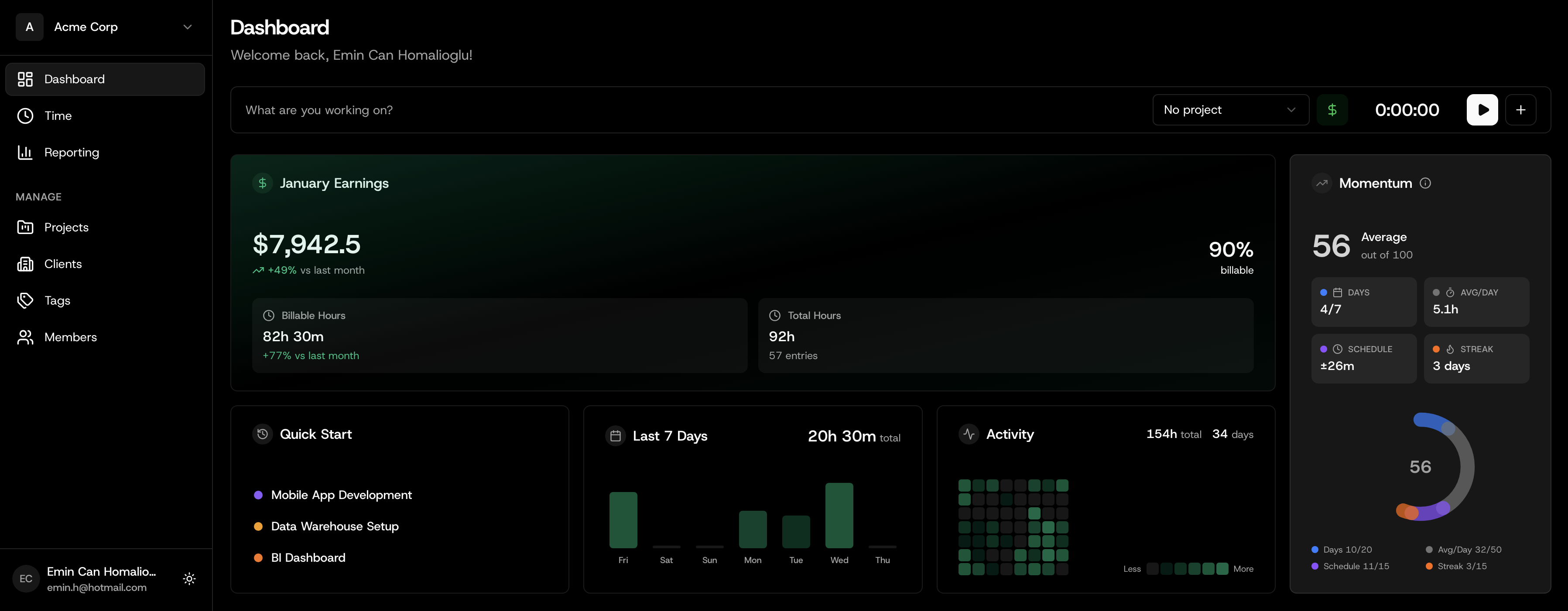 Dashboard Preview